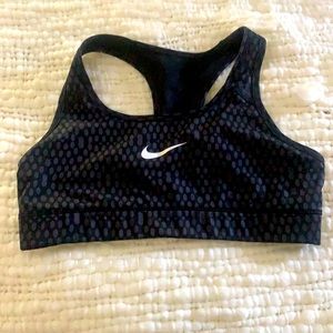 Nike sports bra small black and grey